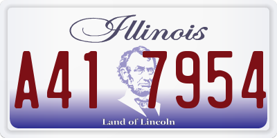 IL license plate A417954