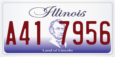 IL license plate A417956