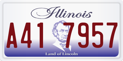 IL license plate A417957
