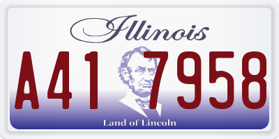 IL license plate A417958