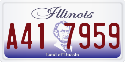 IL license plate A417959
