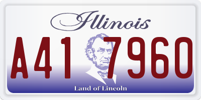 IL license plate A417960
