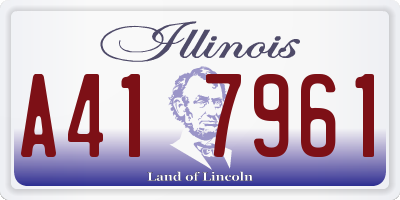 IL license plate A417961