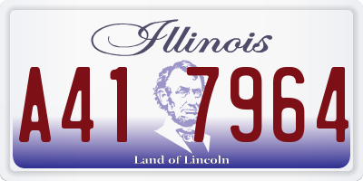 IL license plate A417964