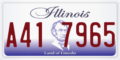 IL license plate A417965