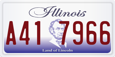 IL license plate A417966