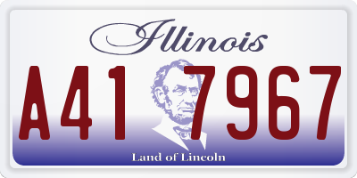 IL license plate A417967