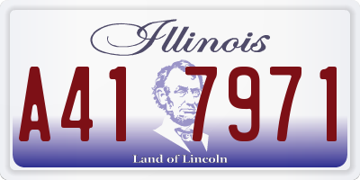 IL license plate A417971