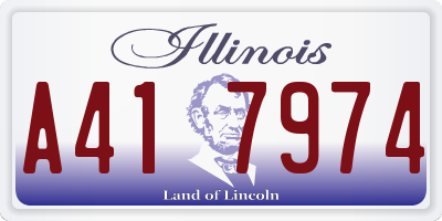 IL license plate A417974