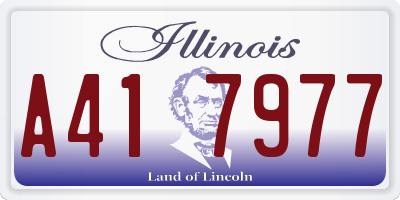 IL license plate A417977