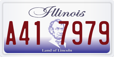 IL license plate A417979
