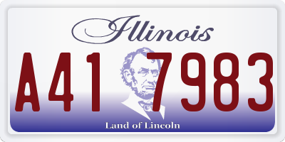 IL license plate A417983
