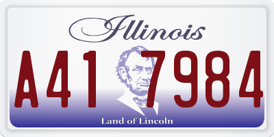 IL license plate A417984
