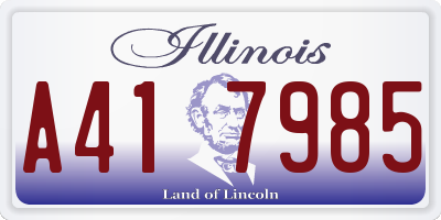 IL license plate A417985
