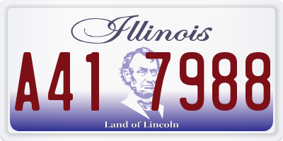 IL license plate A417988