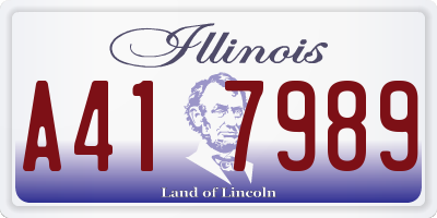 IL license plate A417989