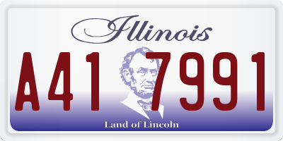 IL license plate A417991