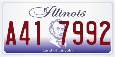 IL license plate A417992