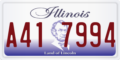 IL license plate A417994