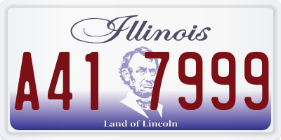 IL license plate A417999