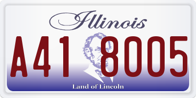 IL license plate A418005