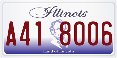 IL license plate A418006