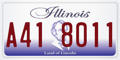 IL license plate A418011