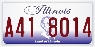 IL license plate A418014