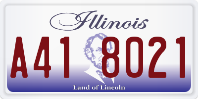 IL license plate A418021