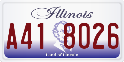 IL license plate A418026