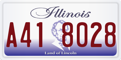 IL license plate A418028