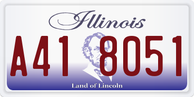 IL license plate A418051