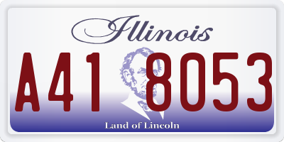 IL license plate A418053