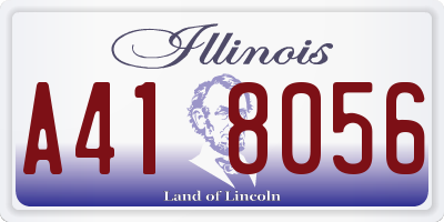 IL license plate A418056