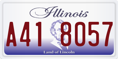 IL license plate A418057