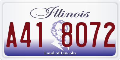 IL license plate A418072