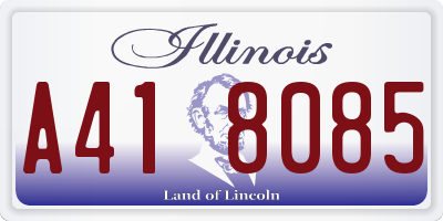IL license plate A418085