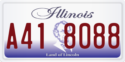 IL license plate A418088