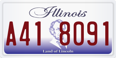 IL license plate A418091