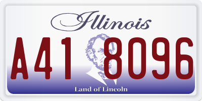 IL license plate A418096