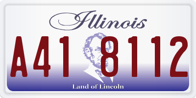 IL license plate A418112