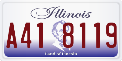 IL license plate A418119