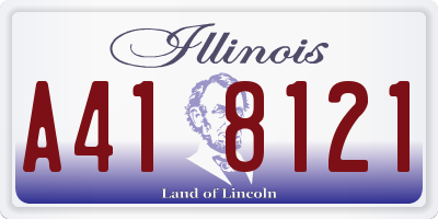 IL license plate A418121
