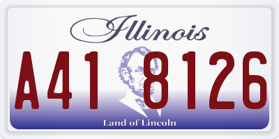 IL license plate A418126