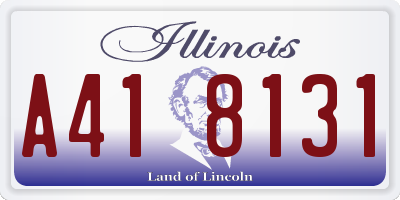 IL license plate A418131