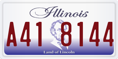 IL license plate A418144