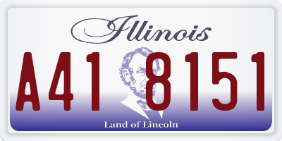 IL license plate A418151
