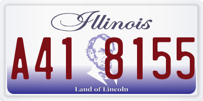IL license plate A418155