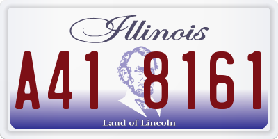 IL license plate A418161