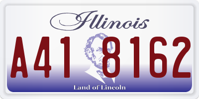 IL license plate A418162